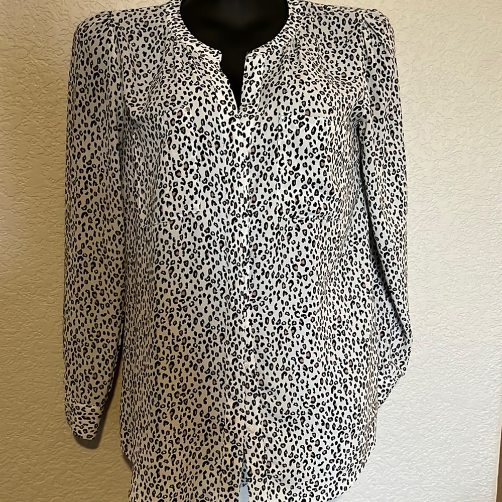 Hidden button blouse